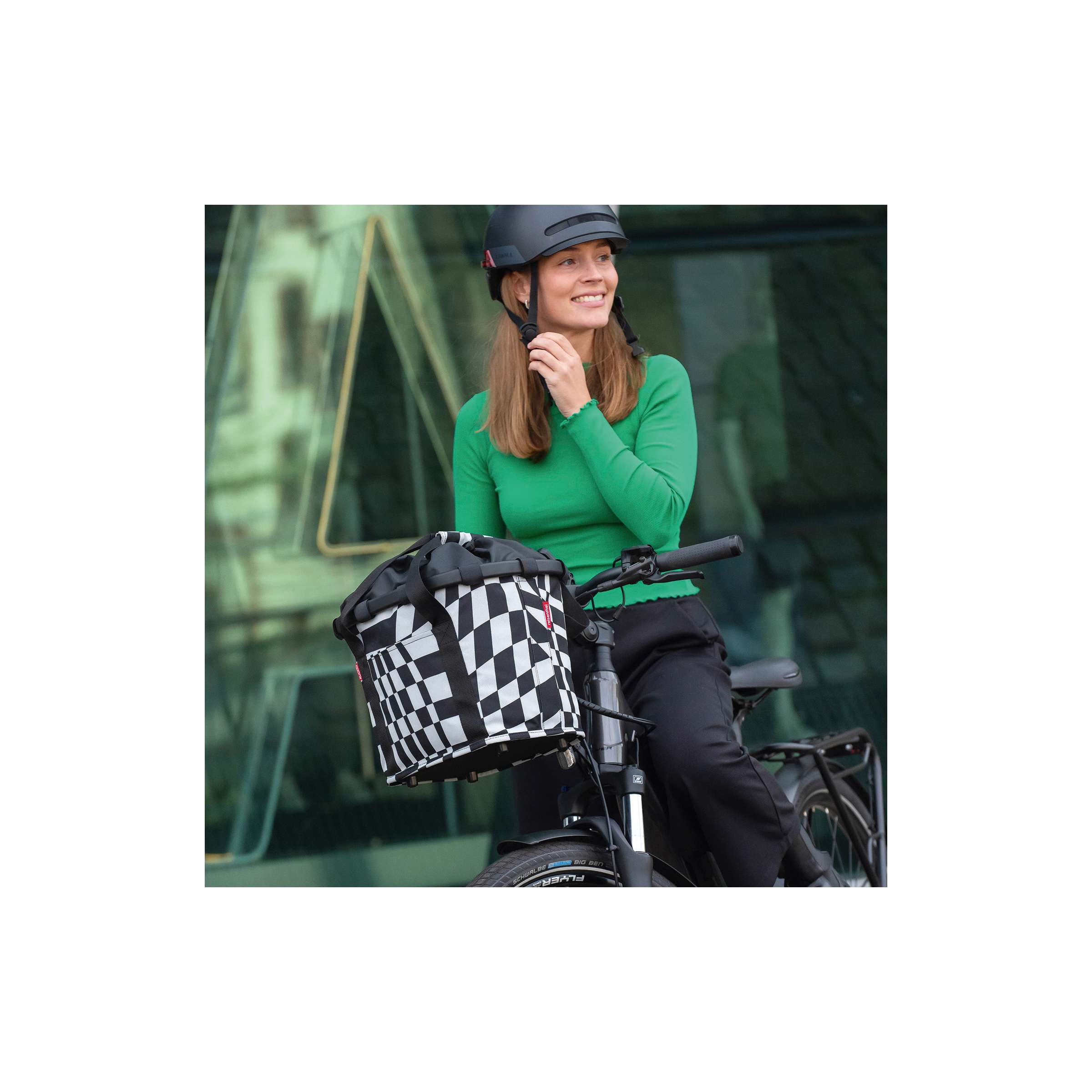 Klickfix rixen kaul shoppertas bikebasket shop.bag r k bikebasket zebra