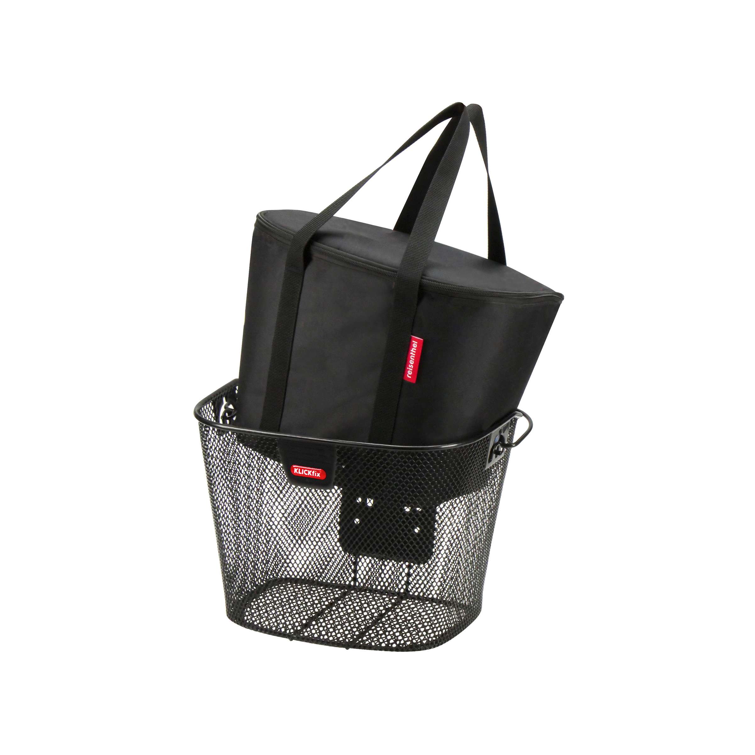 Klickfix basket bag koeltas twist silver