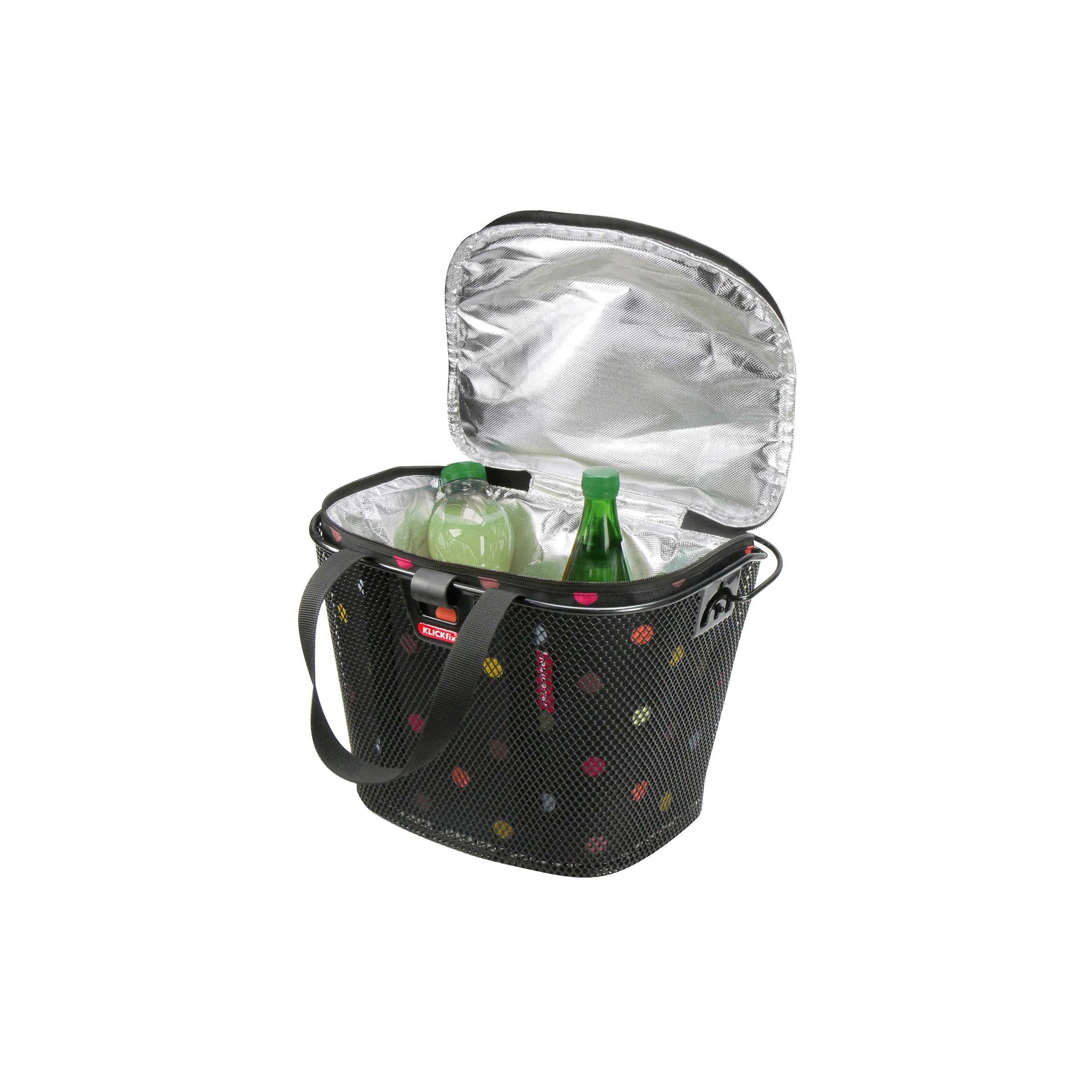 Klickfix basket bag koeltas twist silver