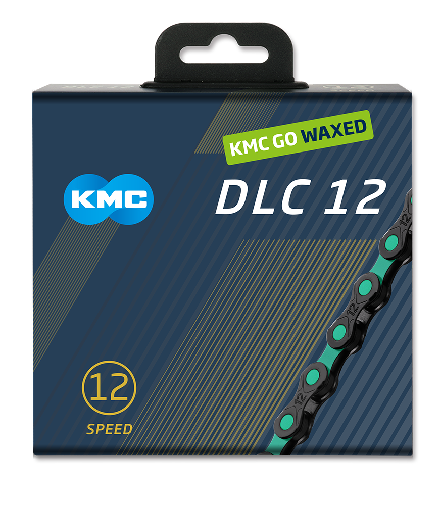 Kmc chain dlc12 126l box waxed 12-speed black celeste