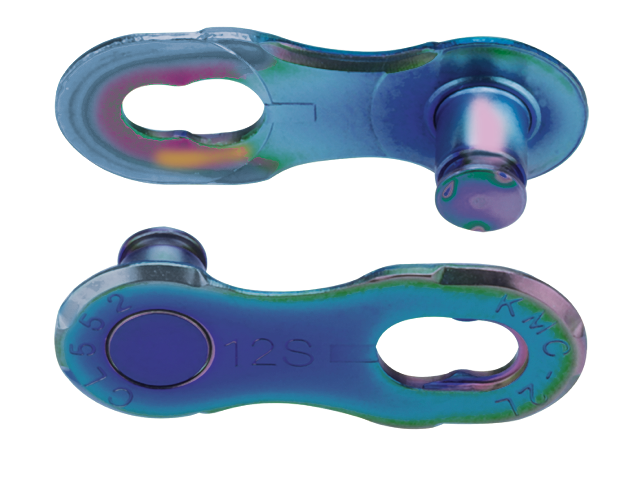 Kmc verbindingsschakel connector 12nr aurora blue 2pcs card