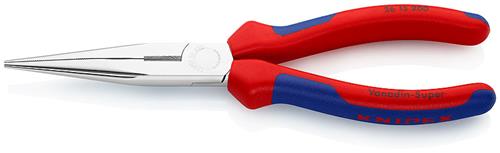 Knipex platspitse tang met zijsnijder 200mm grijptang (rood blauw)