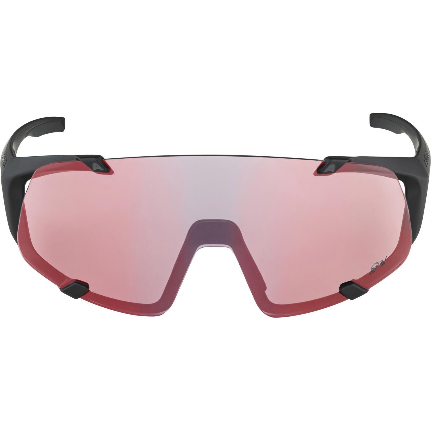 Alpina Bril HAWKEYE S QV zwart mat regenboogspiegel.Cat.1-3