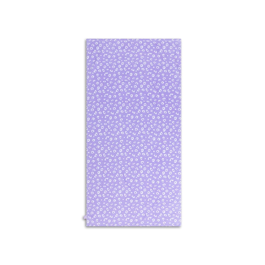 Luipaard | lila katoenen handdoek 135 x 65 cm