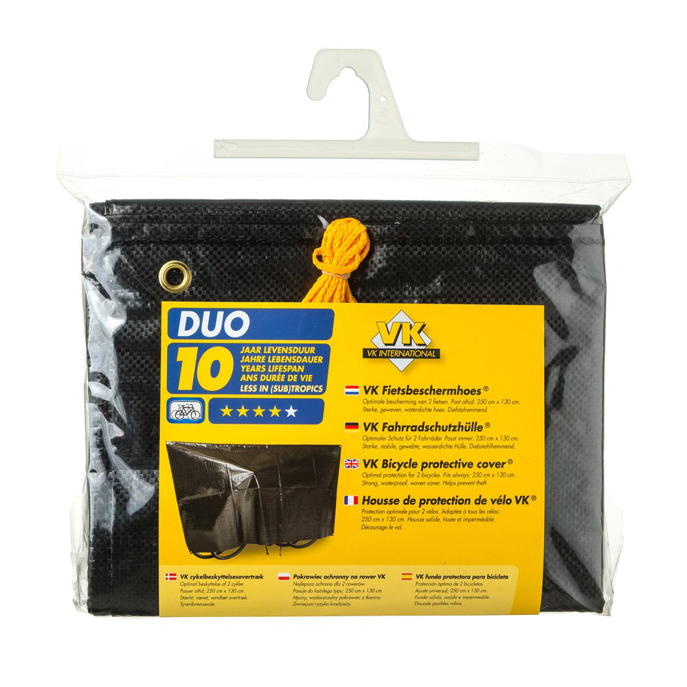 Vk duo fietspyjama hoes overtrek zwart