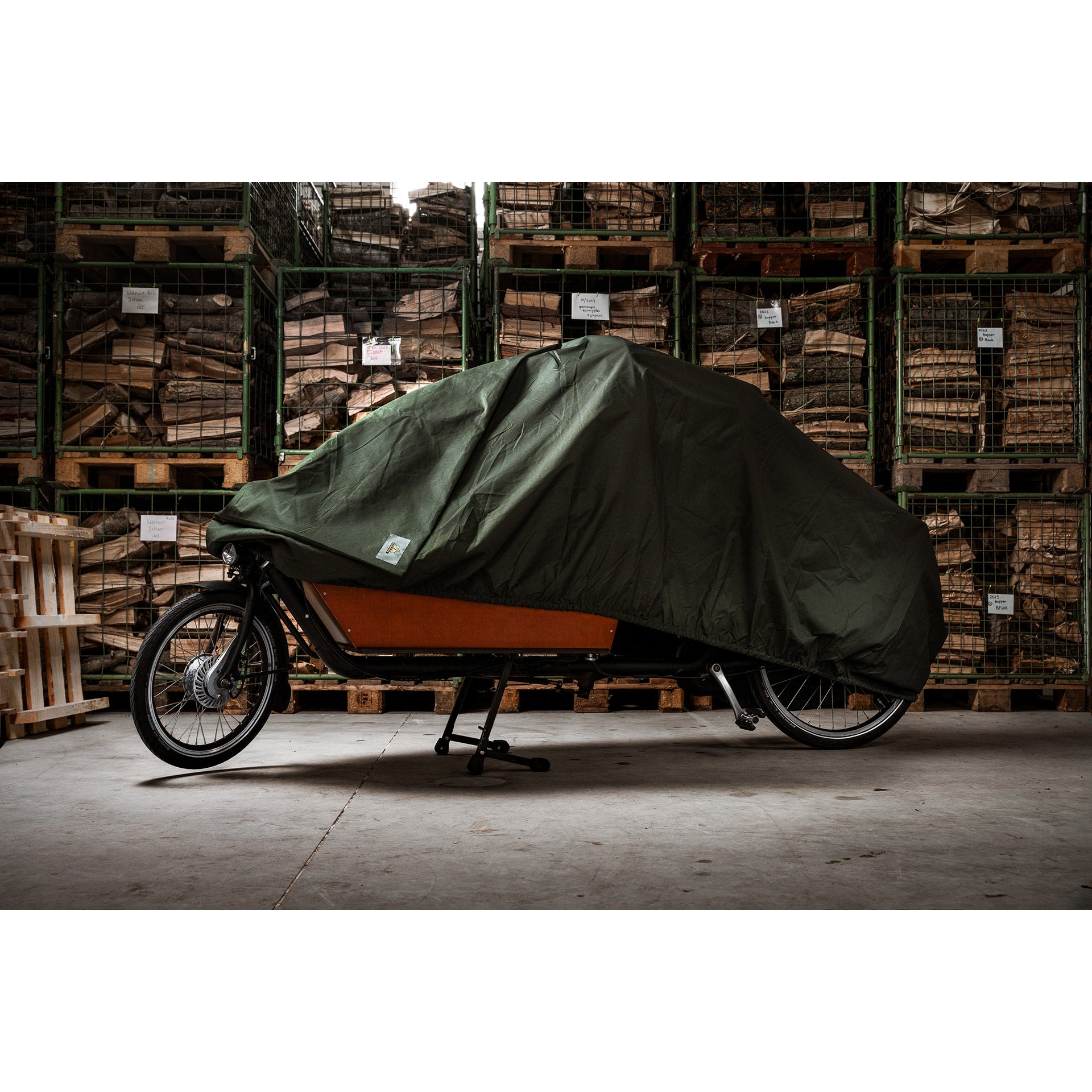 Vk fietsbeschermhoes (84) recover cargo bosgroen