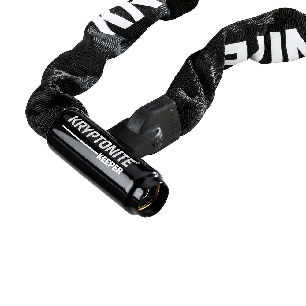 Kryptonite keeper 785-ketting met geïntegreerd slot – kettingslot fiets – fietsslot met ketting voor elektrische fiets – 85 cm – staal – zwart