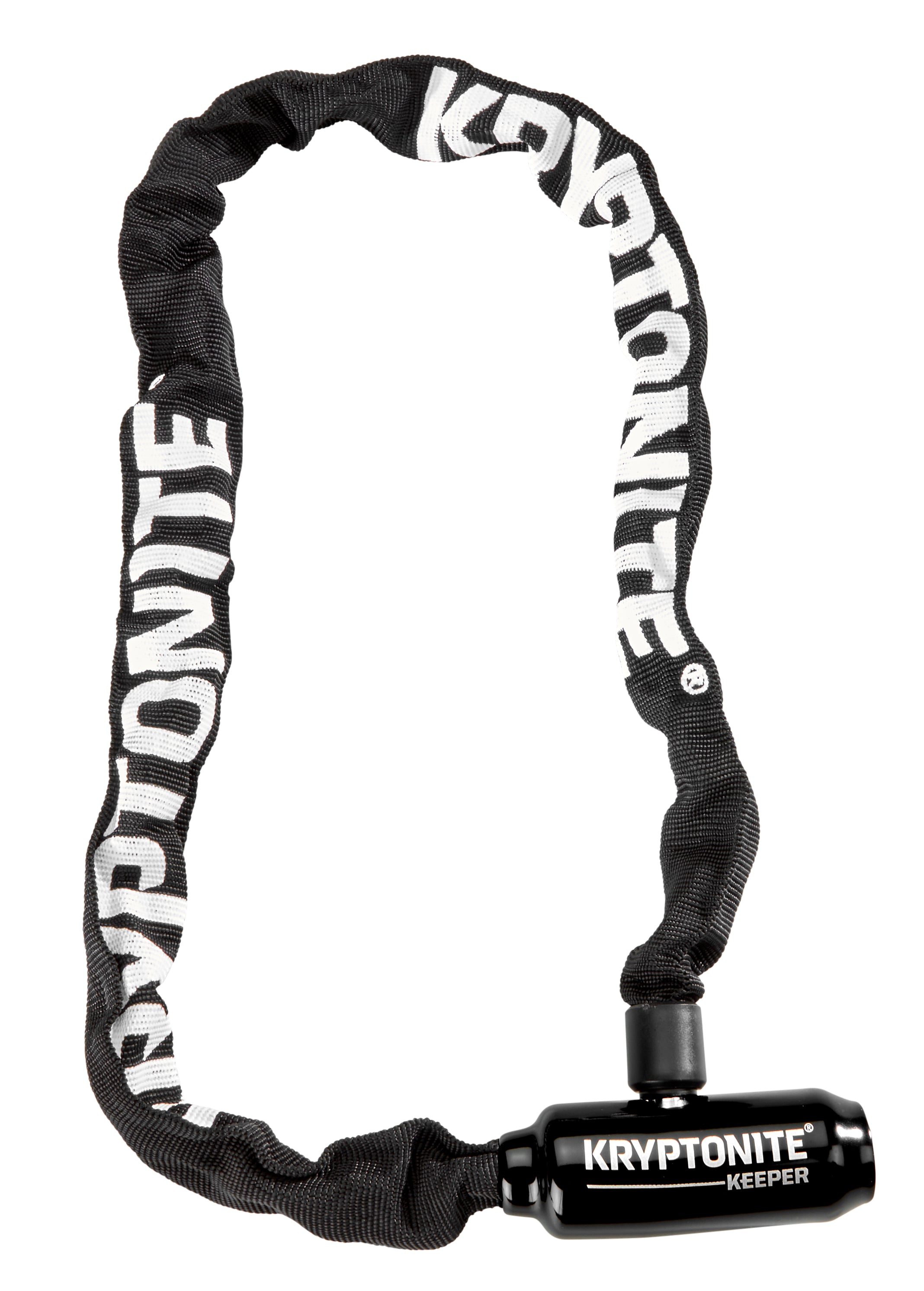 Kryptonite keeper 585-ketting met geïntegreerd slot – kettingslot fiets – fietsslot met ketting elektrische fiets – 85 cm – staal – zwart