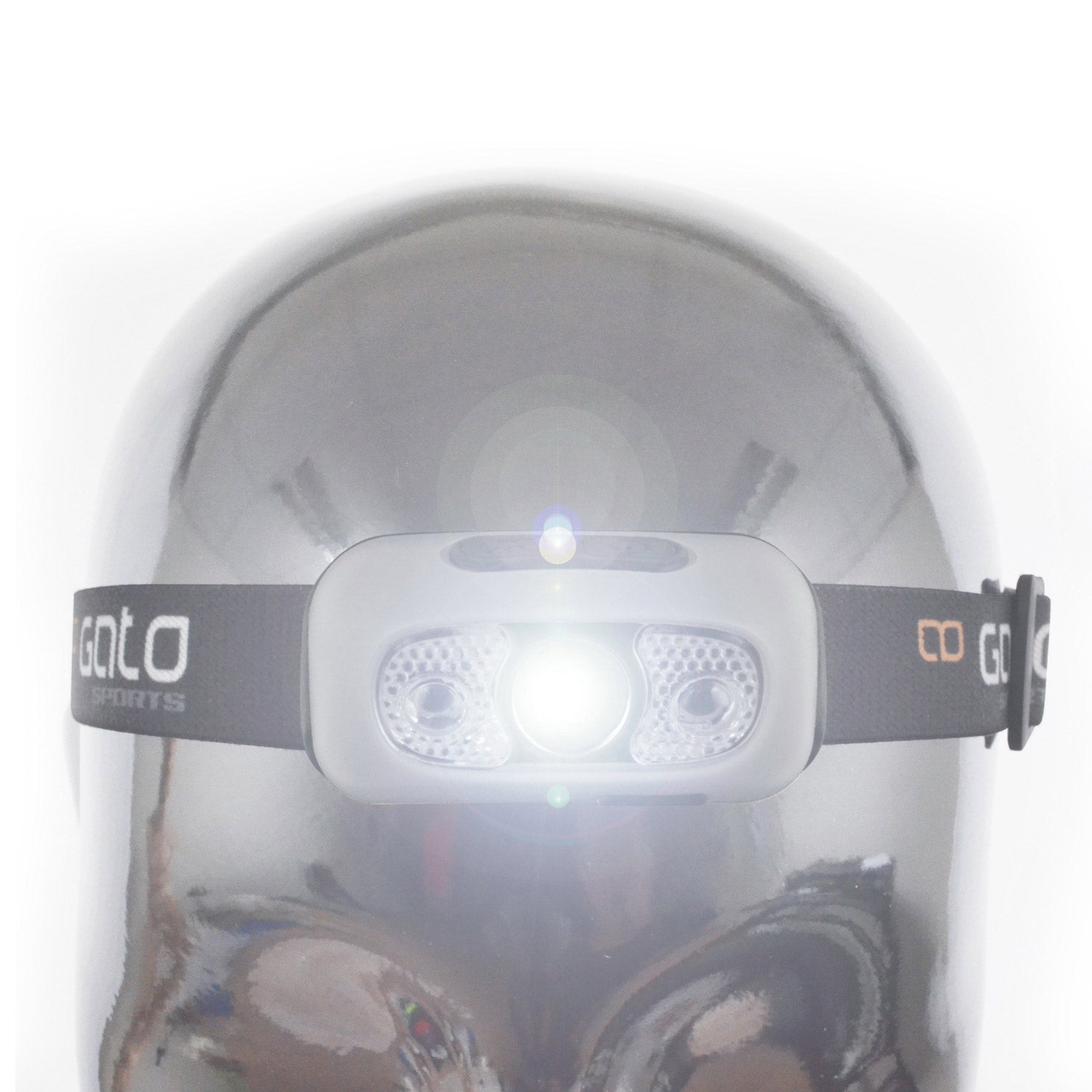 Gato hoofd-helmlamp grijs one size