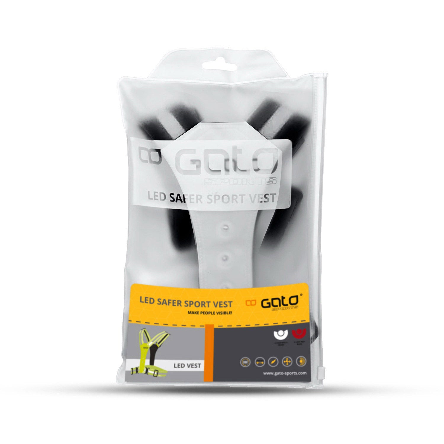 Gato safer sport led vest antraciet one size
