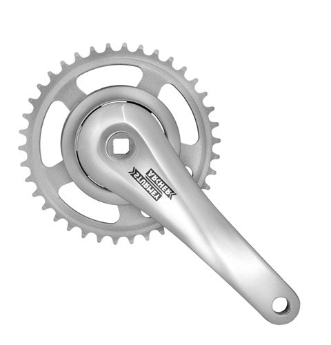 SunRace crankstel 38T, cranklengte 170 mm. zilver, alumnium, spieloos. 95 mm dekking. 0 mm diepte