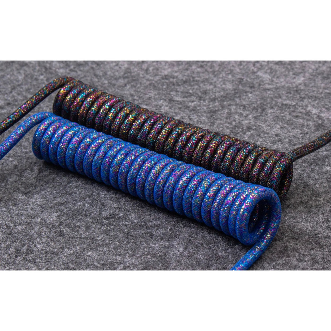 Keychron Keychron Premium Coiled Aviator Cable Regenboog Verguld Blauw