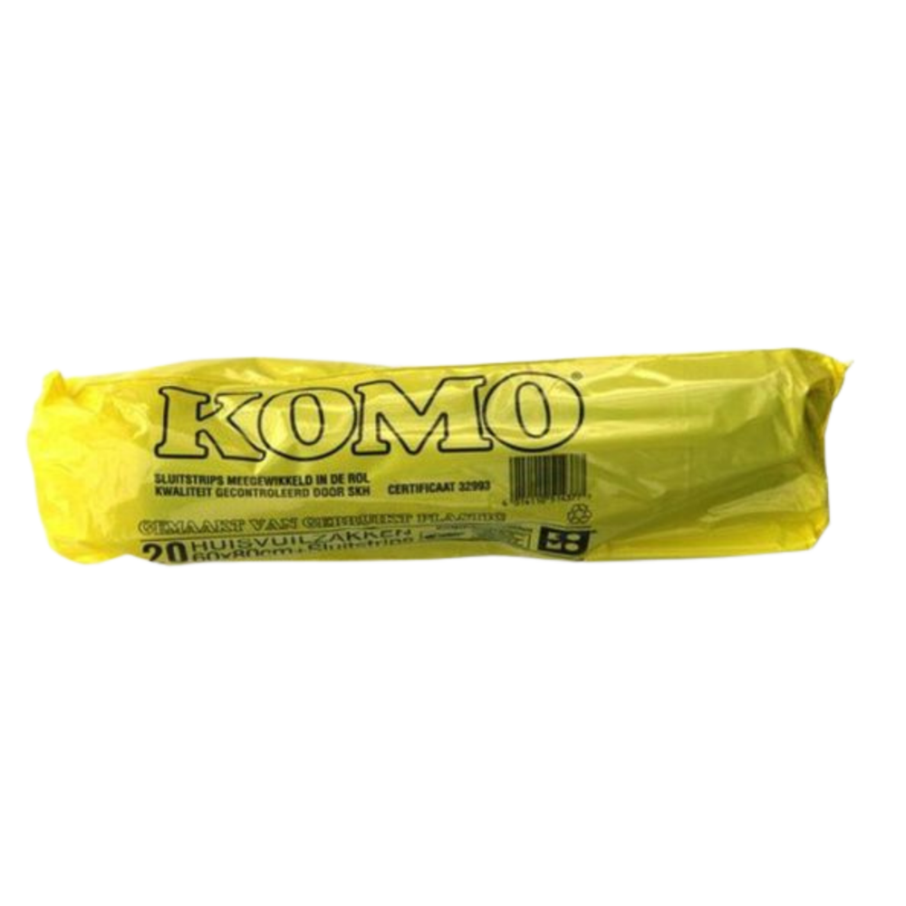 Komo afvalzak 50my 60 x 80cm (rol á 20 stuks)