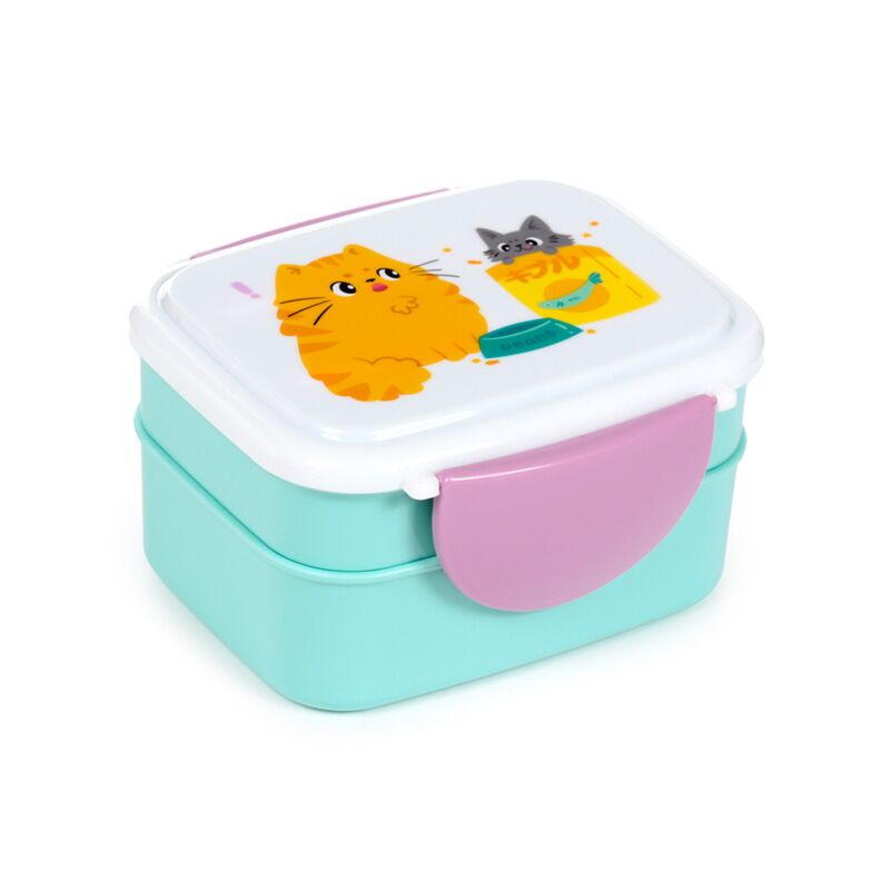 Beans co katten clip bentobox lunchtrommel bestek
