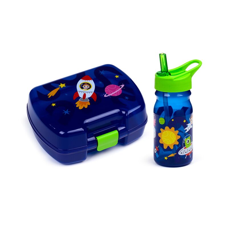 Ruimtevaart lunchbox drinkflesset