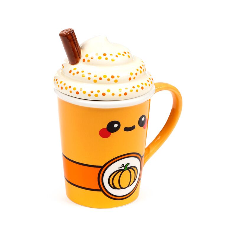Pompoen kruiden latte foodiemals mok deksel