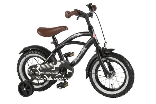 Vélo pour enfants Volare Black Cruiser - Garçons - 12 pouces - Noir
