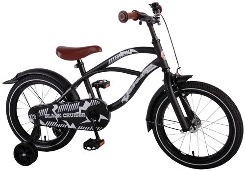Vélo pour enfants Volare Black Cruiser - Garçons - 16 pouces - Noir