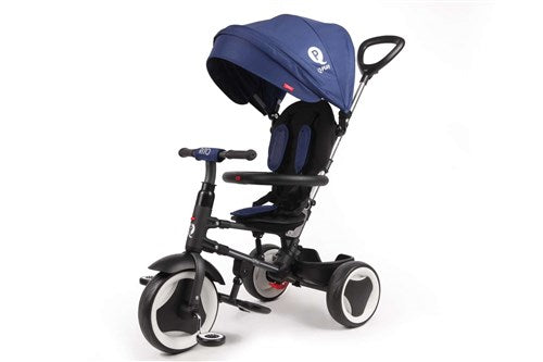 QPlay Tricycle Rito 3 en 1 - Garçons et Filles - Bleu - Deluxe