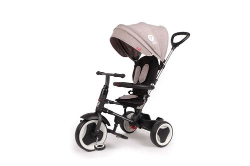 QPlay Tricycle Rito 3 en 1 - Garçons et Filles - Gris - Deluxe