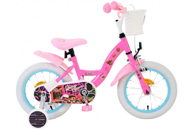 Lol verrassing kinderfiets - meisjes - 14 inch - roze