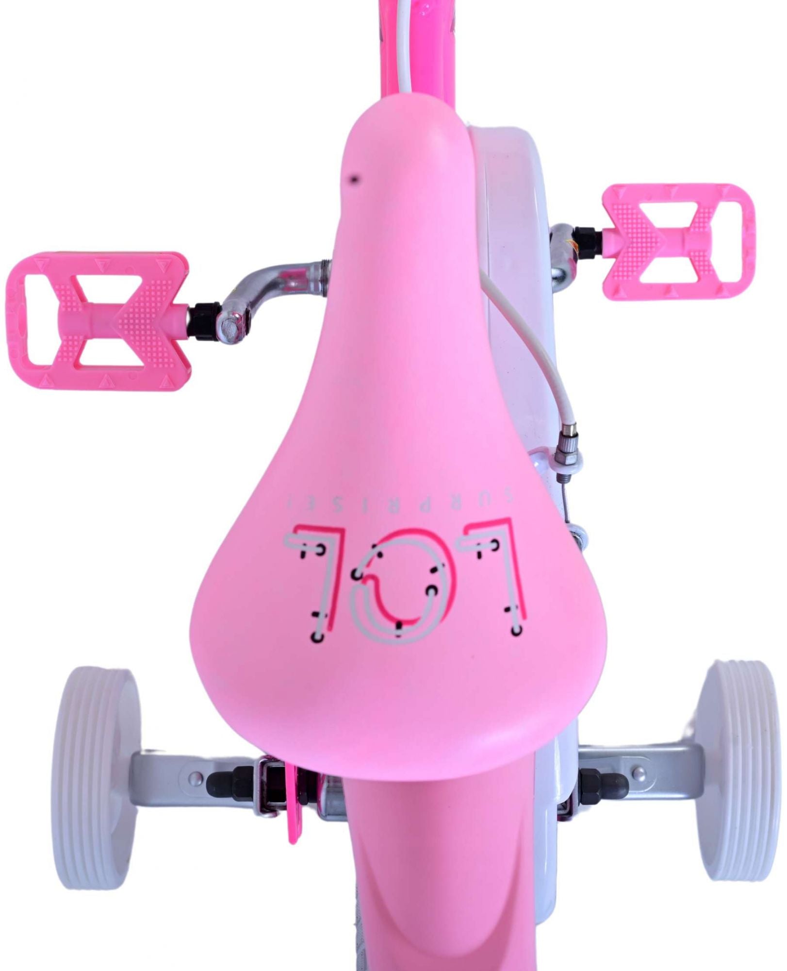 Volare poppen kinderfiets - meisjes - 14 inch - roze - twee handremmen