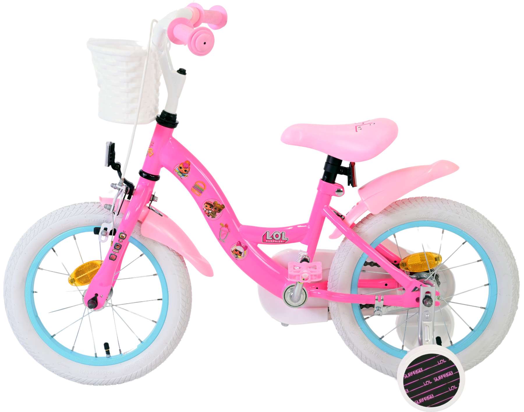 Lol verrassing kinderfiets - meisjes - 14 inch - roze