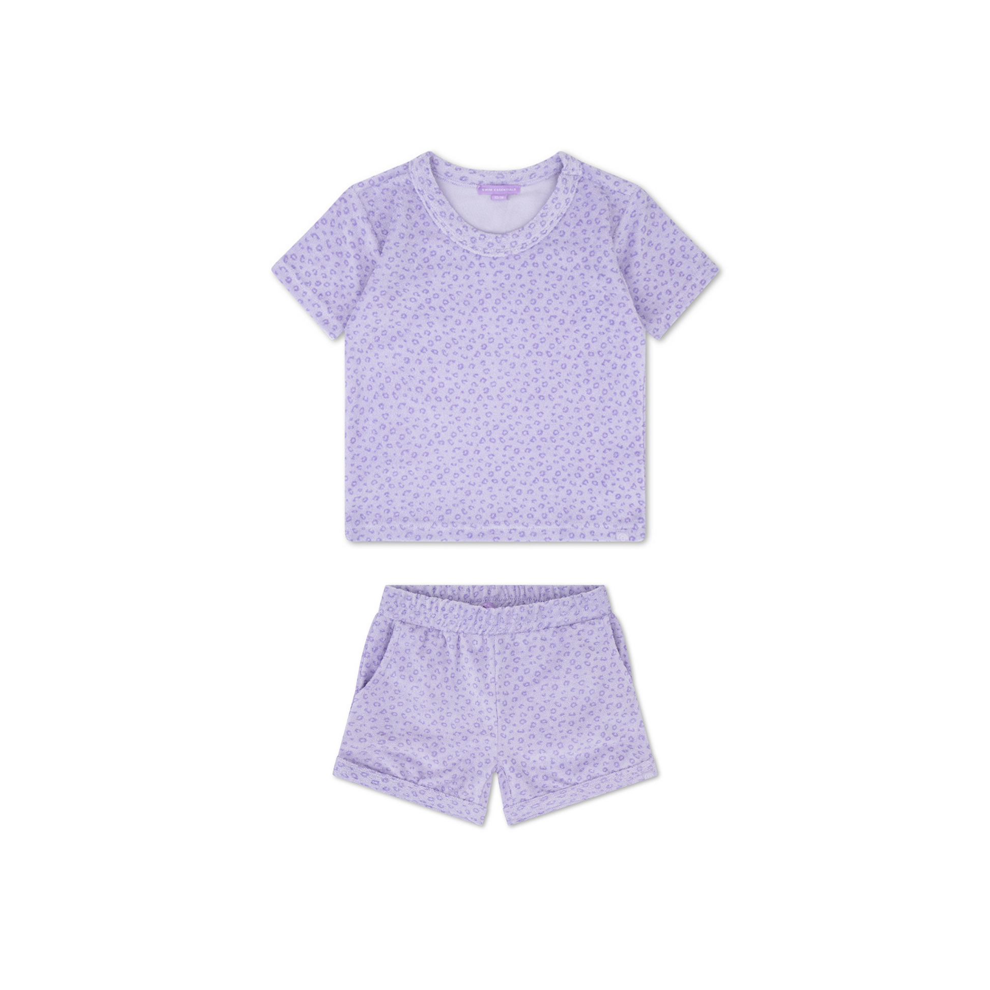 Luipaard | lila meisjesset streng - mousseline