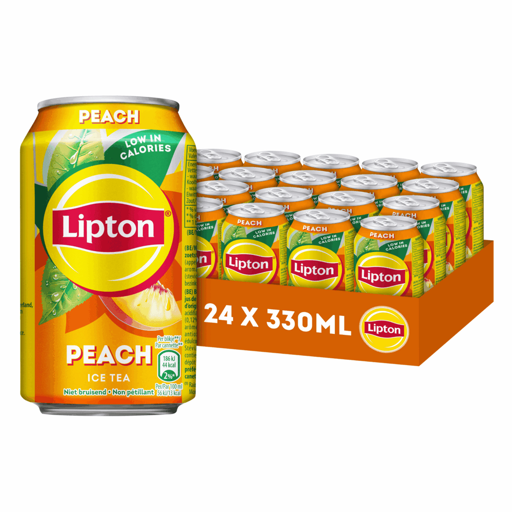 Lipton ice tea peach no bubbles blik (24x 33cl)