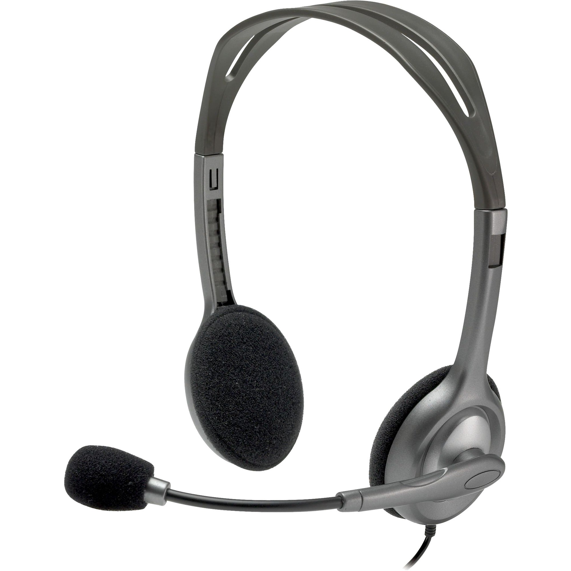 Logitech 981-000593 h111 stereoheadset, bedraad, callcenter, 20 - 20000 Hz, headset, grijs