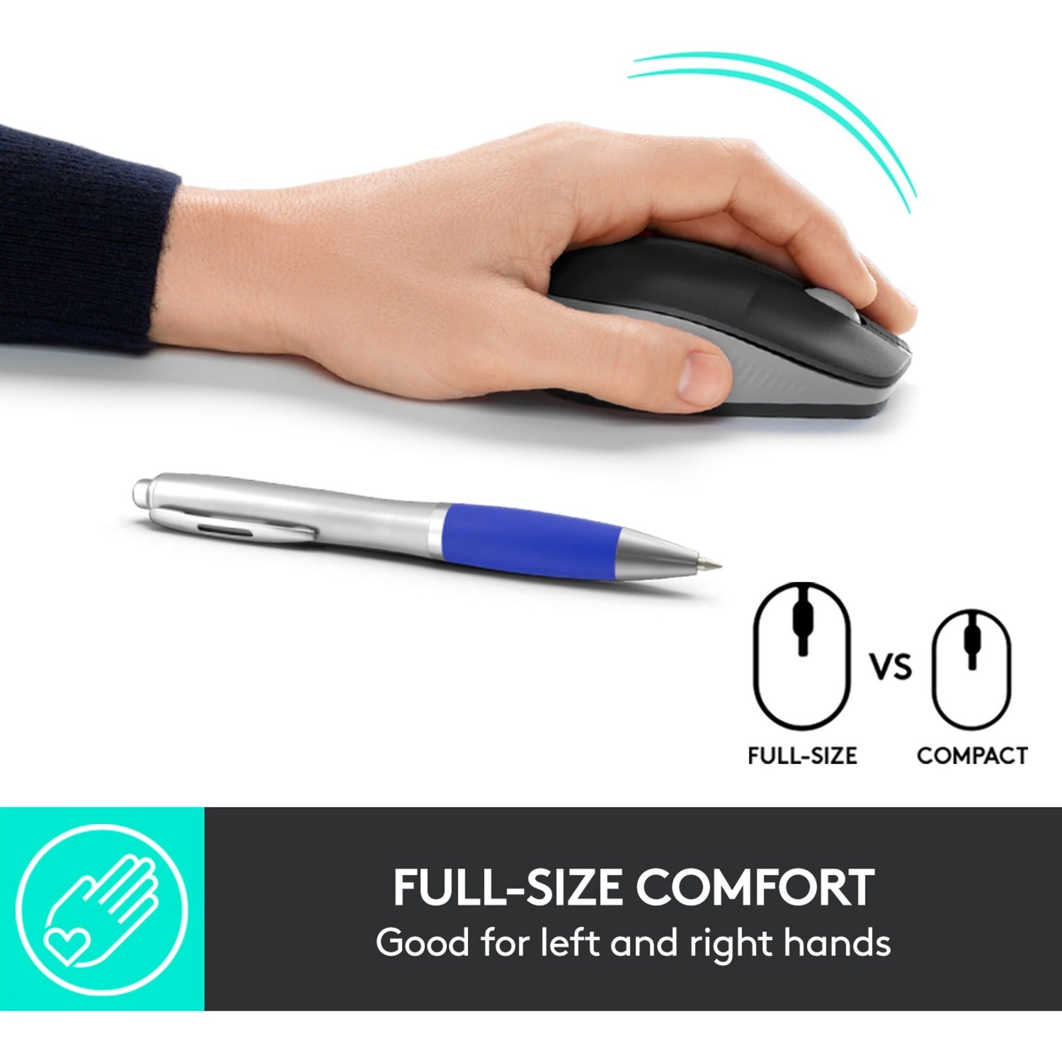 Logitech M190 Draadloze muis van volledig formaat