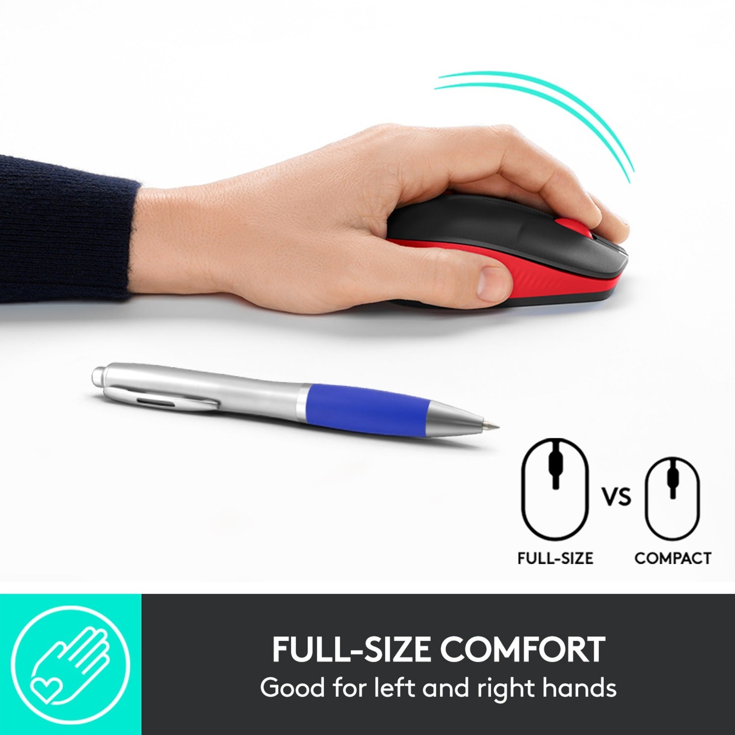 Logitech Logitech M190 Draadloze muis van volledig formaat