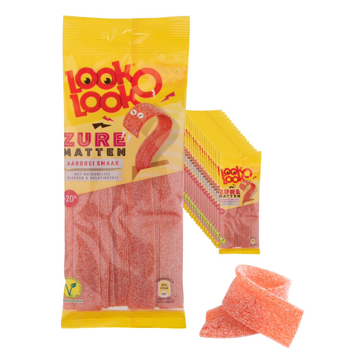Look o look look-o-look zure matten aardbei (18x125gr)