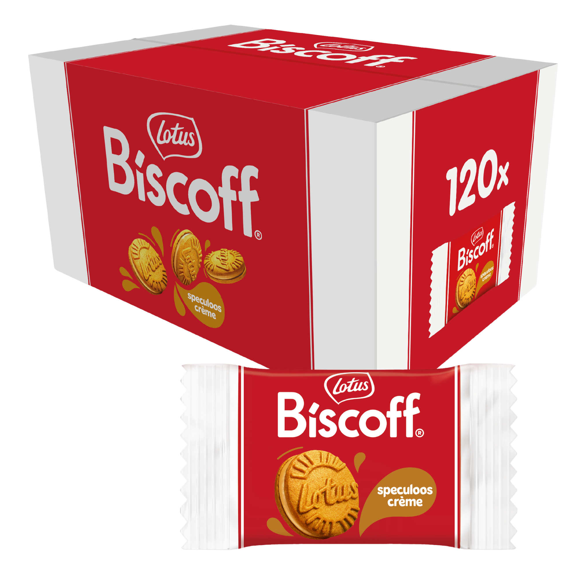 Lotus biscoff cream per stuk verpakt (120 stuks)