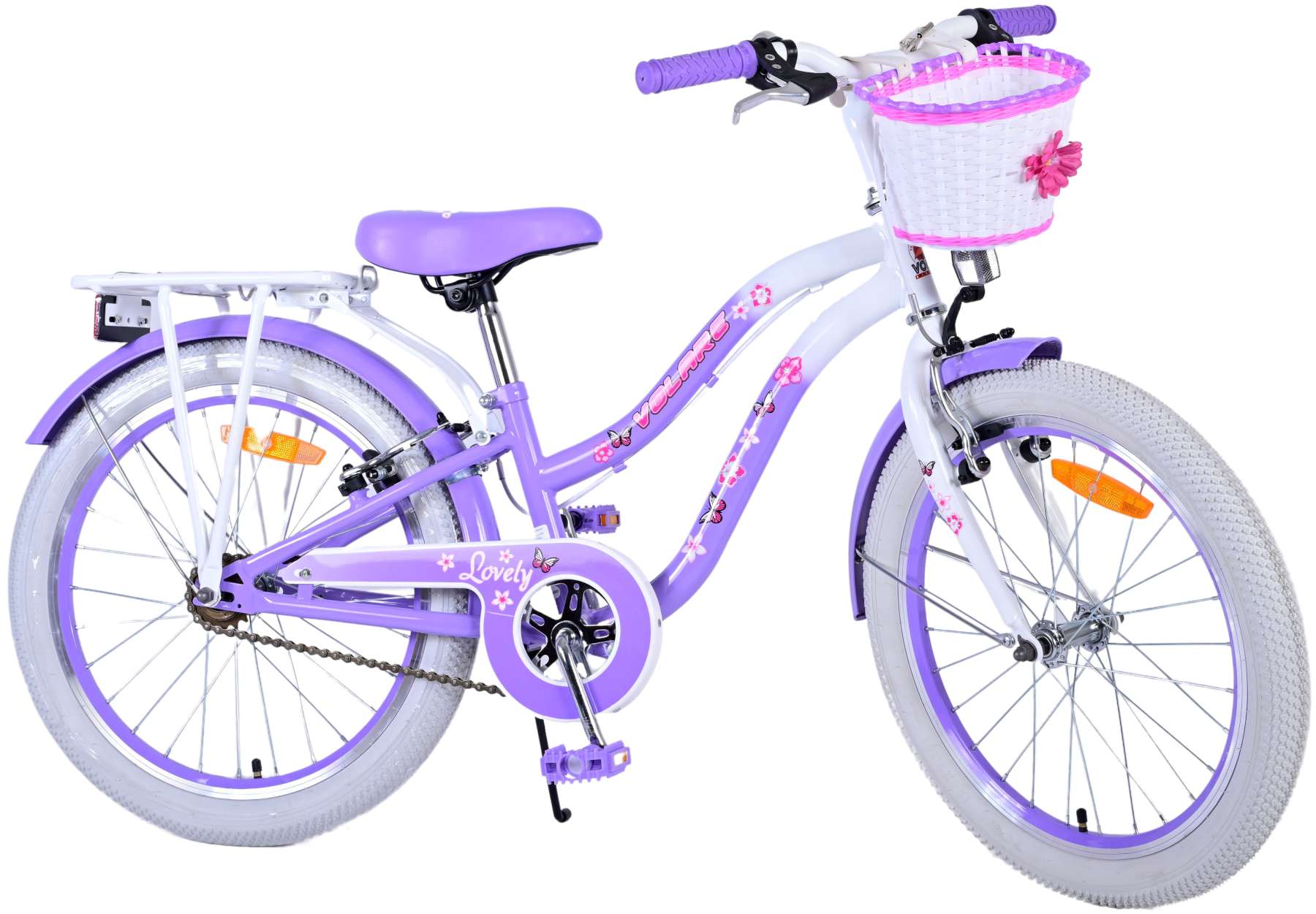 Volare lovely kinderfiets - meisjes - 20 inch - paars - twee handremmen
