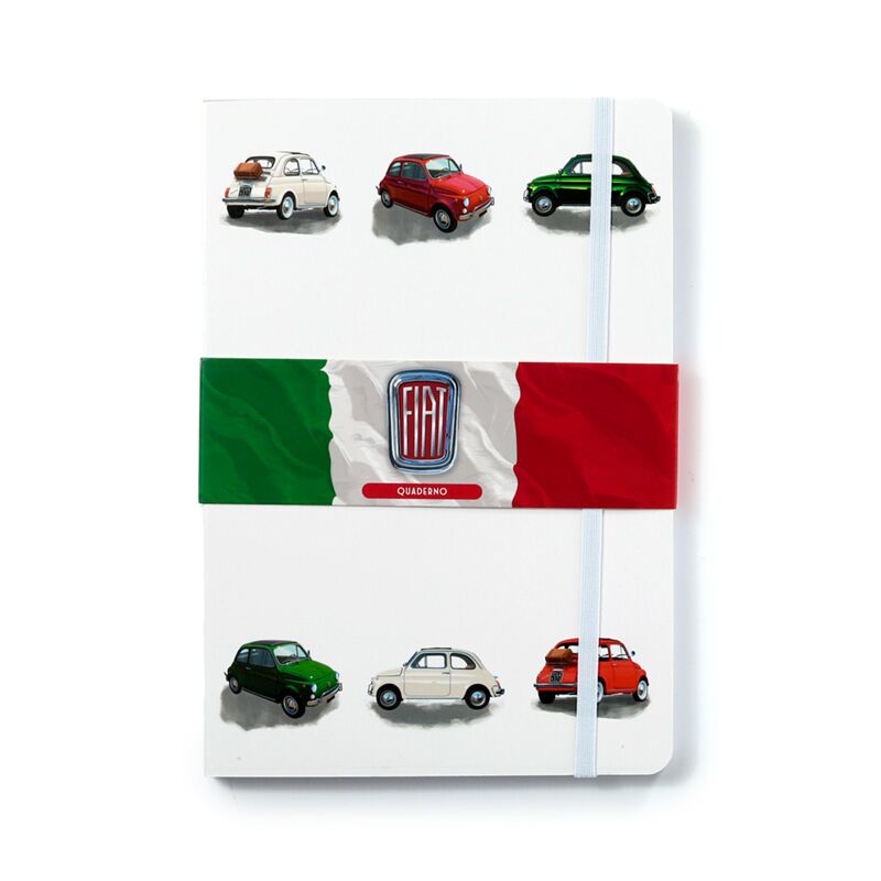 Fiat 500 retro gerecycled a5 gelinieerd notitieboekje