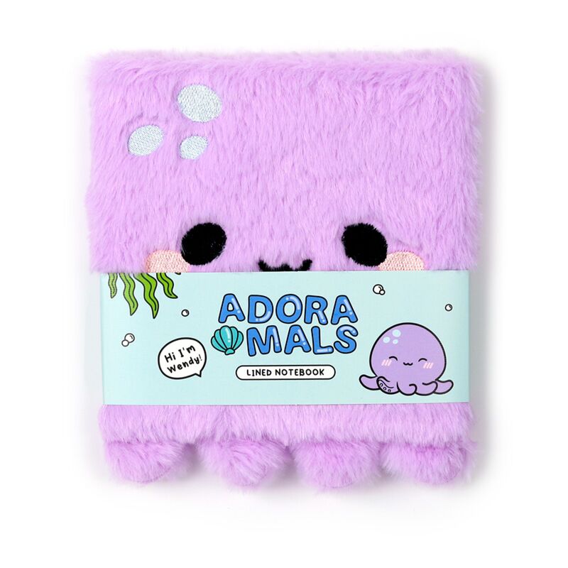 Adoramals octopus fluffig notitieboekje