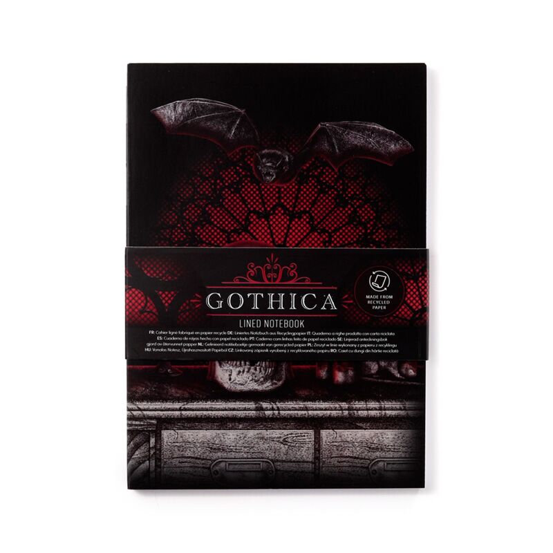 Gothica gerecycled a5 gelinieerd notitieboekje