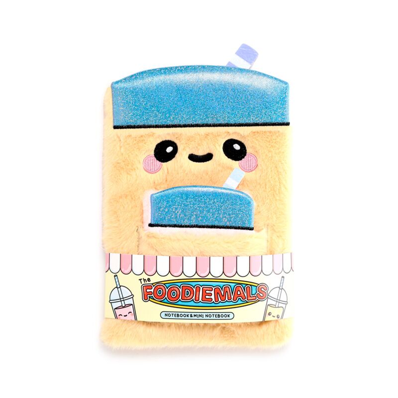 Foodiemals bubble tea pluche notitieboekje bouwel