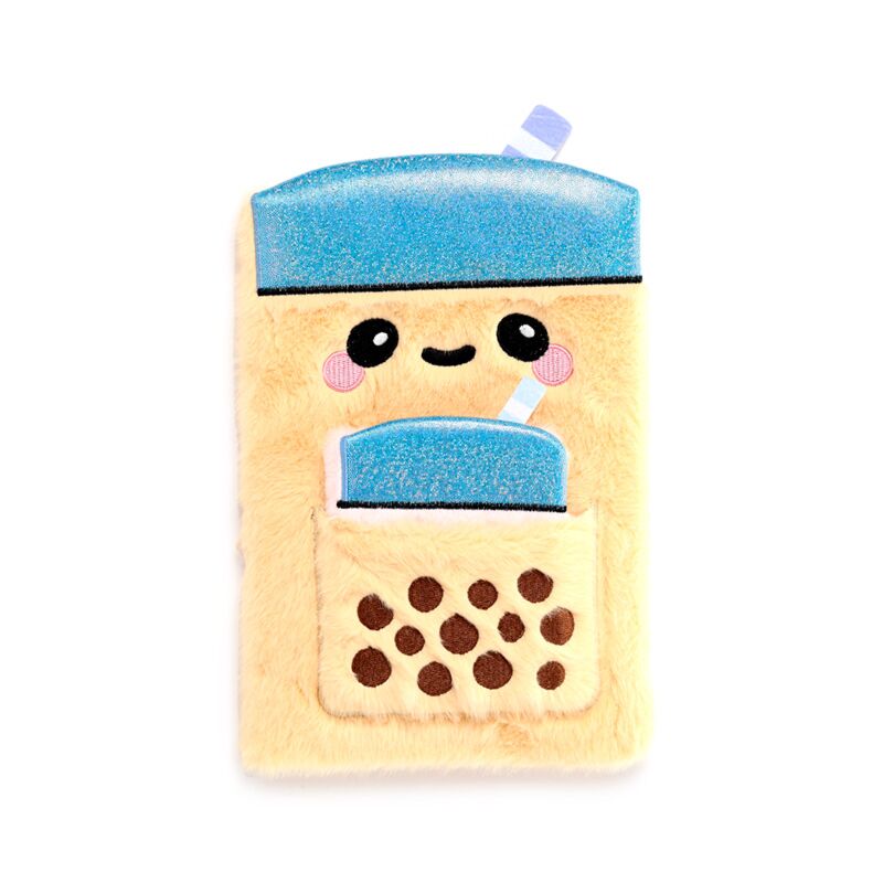 Foodiemals bubble tea pluche notitieboekje bouwel