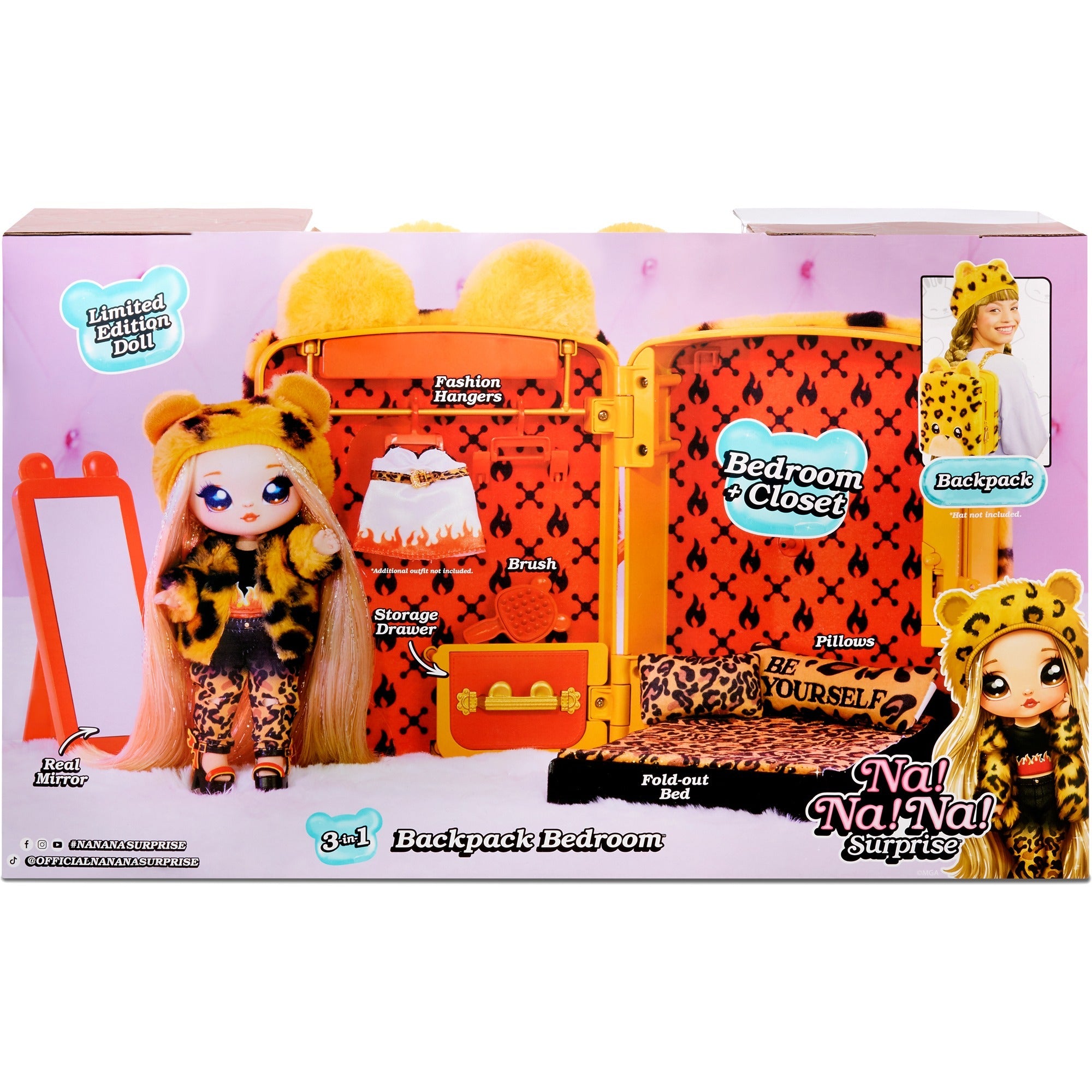 MGA Entertainment Na! Nee! Nee! Surprise 3-in-1 rugzakslaapkamerserie