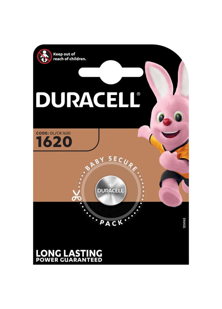 Pile bouton Duracell Cr1620 | Lithium | 3V | 68 mAh