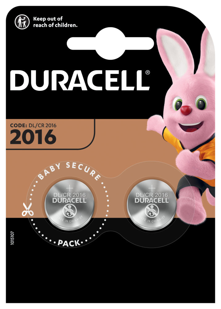 Pile bouton Duracell Cr2016 | Lithium | 3V | 80mAh