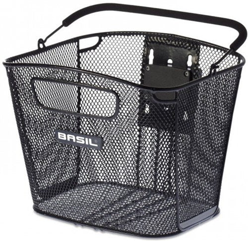 Basil Bold Front KF - bicycle basket - front - black