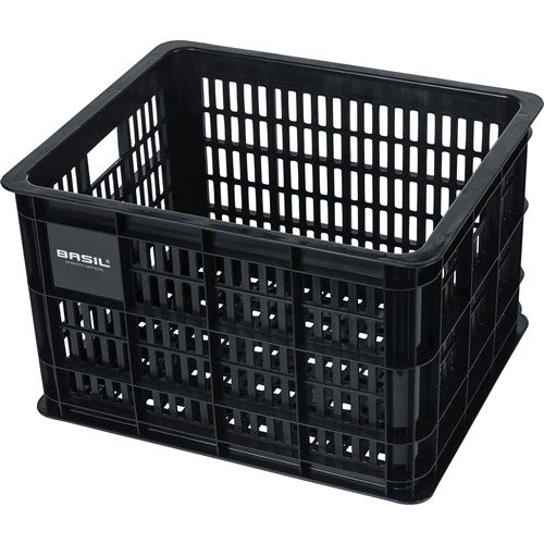 Caisse de vélo recyclée Basil Crate M 29,5 litres 35 x 45 x 25 cm - noir