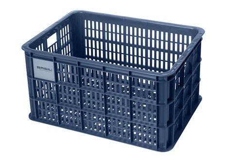 Basil fietskrat L - groot - 40 liter - blauw
