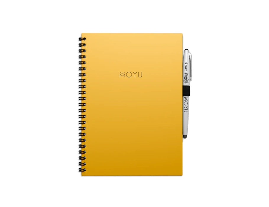 Moyu uitwisbaar notitieboek - hardcover a5 - young yellow