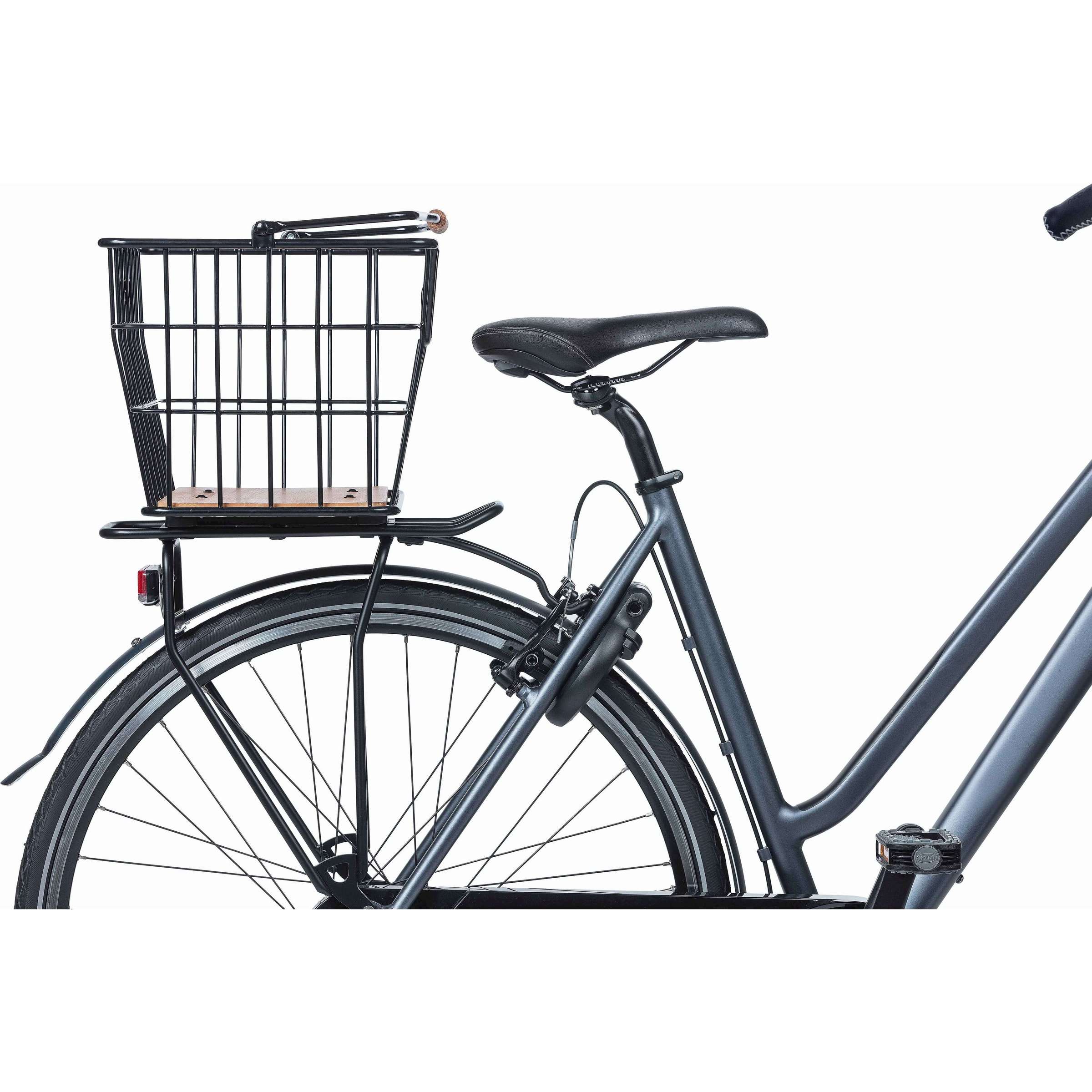 Basil fietsmand nordland mik 23 liter 23 x 33 x 19 cm voor- en of achterop zwart bruin