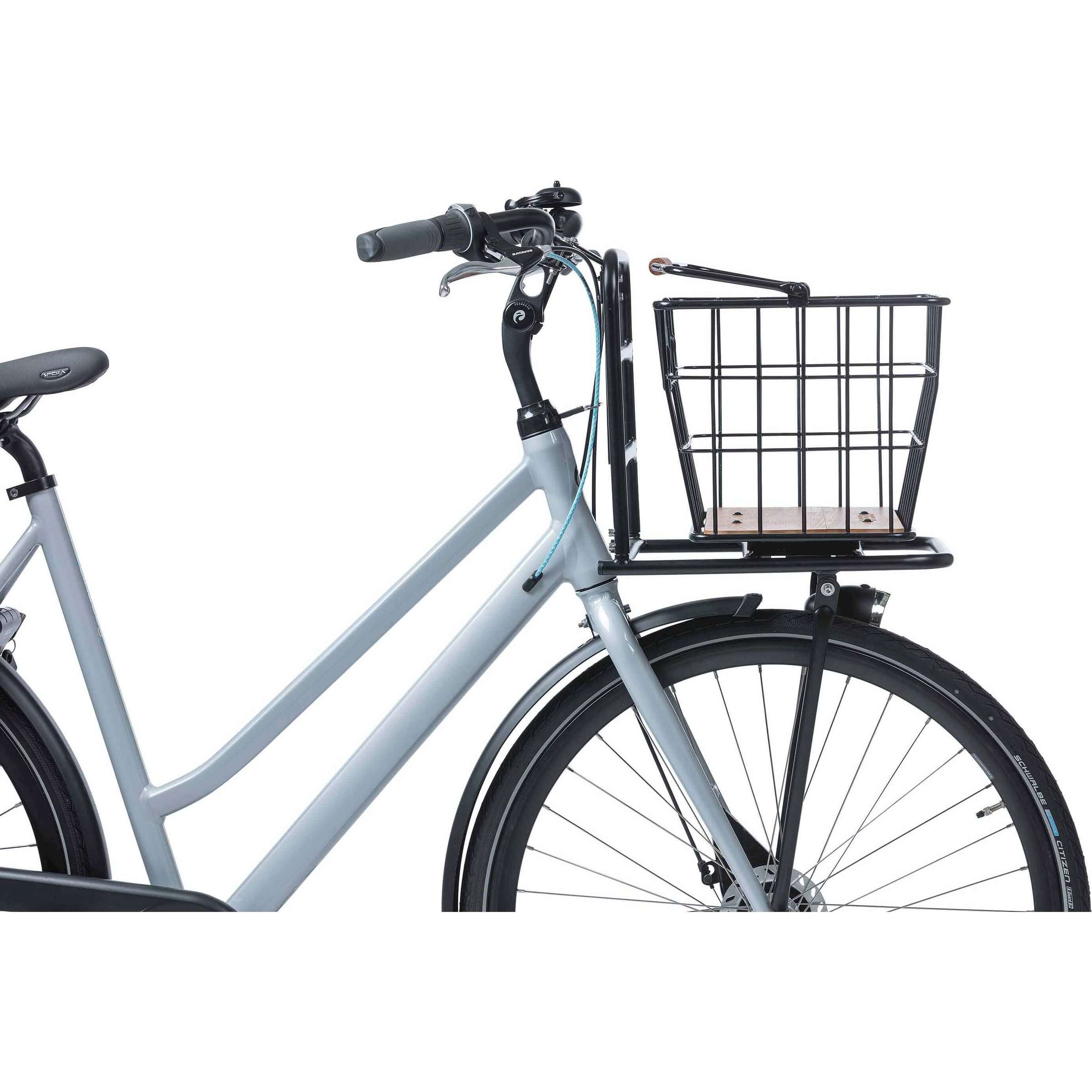 Basil fietsmand nordland mik 23 liter 23 x 33 x 19 cm voor- en of achterop zwart bruin