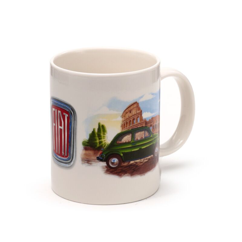 Fiat 500 rome riviera porselein mok